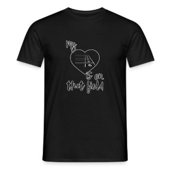 My Heart Is On That Field - Track And Field Fun Gi - Men's T-Shirt - black - Front - AI Model Male 178 light (178cm)