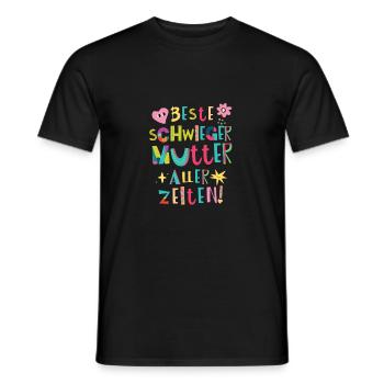 Beste Schwiegermutter aller Zeiten Geschenk - Männer T-Shirt - Schwarz - Vorne - AI Model Male 178 light (178cm)
