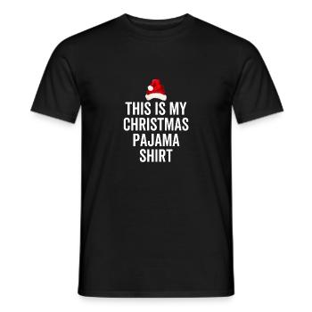 This is My Christmas Pajama Shirt - Men's T-Shirt - black - Front - AI Model Male 178 light (178cm)