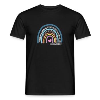 Social Worker Cute Rainbow - Männer T-Shirt - Schwarz - Vorne - AI Model Male 178 light (178cm)