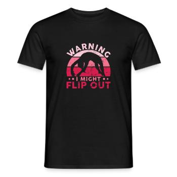 Warning I Might Flip Out Gymnastics Women Gymnast - Männer T-Shirt - Schwarz - Vorne - AI Model Male 178 light (178cm)