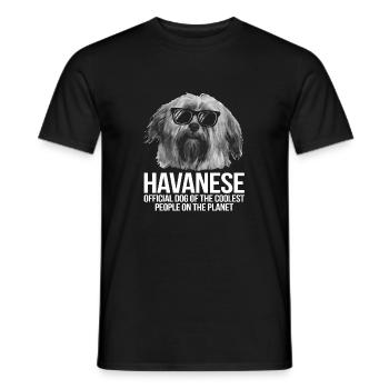 Havanese - Offizielles Dog Of The Coolest People Geschenk - Männer T-Shirt - Schwarz - Vorne - AI Model Male 178 light (178cm)