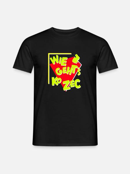 WIE GEHTS - Männer T-Shirt - Schwarz