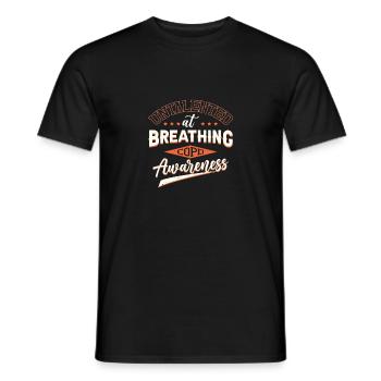 Untalentiert beim Atmen | COPD-Bewusstsein - Männer T-Shirt - Schwarz - Vorne - AI Model Male 178 light (178cm)