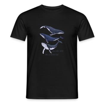 Whale Whale Whale, What Do We Have Here Funny Whal - Men's T-Shirt - black - Front - AI Model Male 178 light (178cm)