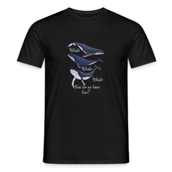 Funny Whale Pun Whale Whale Whale What Do We Have - Men's T-Shirt - black - Front - AI Model Male 178 light (178cm)
