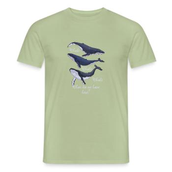 Funny Whale Pun Whale Whale Whale What Do We Have - Männer T-Shirt - Sage - Vorne - AI Model Male 178 light (178cm)