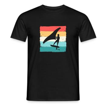 Wing Foiling Surf Surfing Surfer - T-shirt homme - noir - Devant - AI Model Male 178 light (178cm)