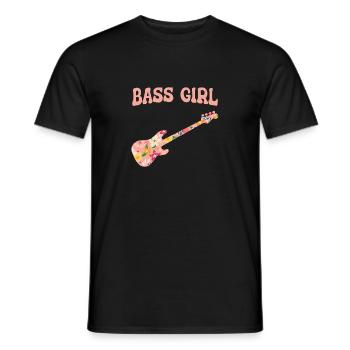 Basse Guitare Basse Guitare Basse Bassiste - T-shirt homme - noir - Devant - AI Model Male 178 light (178cm)