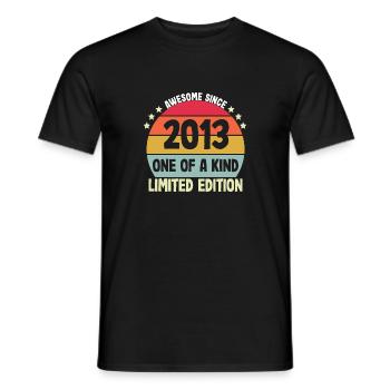 9. Geburtstag 2013 geboren awesome since 2013 - Männer T-Shirt - Schwarz - Vorne - AI Model Male 178 light (178cm)