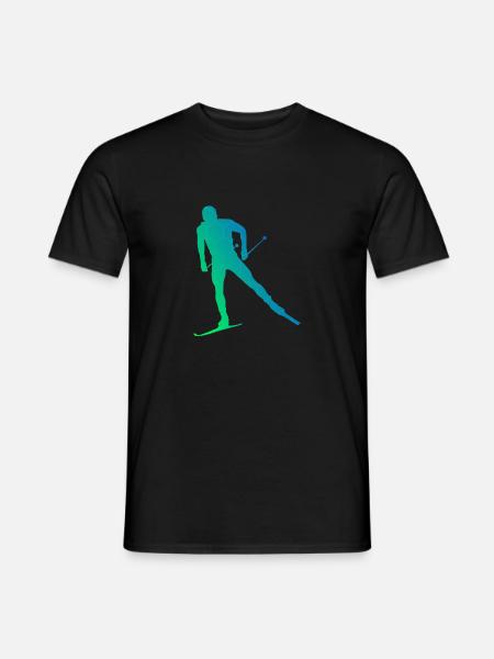 Langlauf Klassisch Herren Langlauf Skating - Männer T-Shirt - Schwarz
