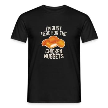 Ich bin nur hier für die Chicken Nuggets Cool Nuggets - Männer T-Shirt - Schwarz - Vorne - AI Model Male 178 light (178cm)