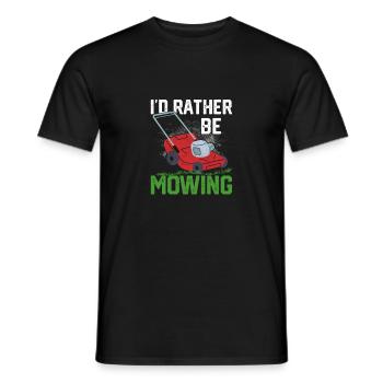 Je préfère tondre la pelouse - T-shirt homme - noir - Devant - AI Model Male 178 light (178cm)