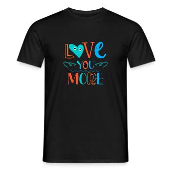 I love you more - Men's T-Shirt - black - Front - AI Model Male 178 light (178cm)