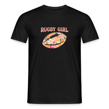 Rugby - Men's T-Shirt - black - Front - AI Model Male 178 light (178cm)