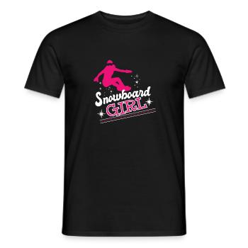 Snowboard Girl Wintersport Ski Snow - Männer T-Shirt - Schwarz - Vorne - AI Model Male 178 light (178cm)