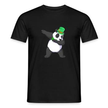 Dabbing Panda St Patricks Tag - Männer T-Shirt - Schwarz - Vorne - AI Model Male 178 light (178cm)