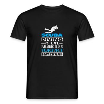 La plongée sous-marine est la vie Tout le reste est en surface - T-shirt homme - noir - Devant - AI Model Male 178 light (178cm)
