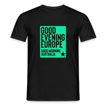 Eurovision - Männer T-Shirt - Schwarz - Vorne - AI Model Male 178 light (178cm)