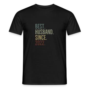 Best Husband Since 2022 - Men's T-Shirt - black - Front - AI Model Male 178 light (178cm)