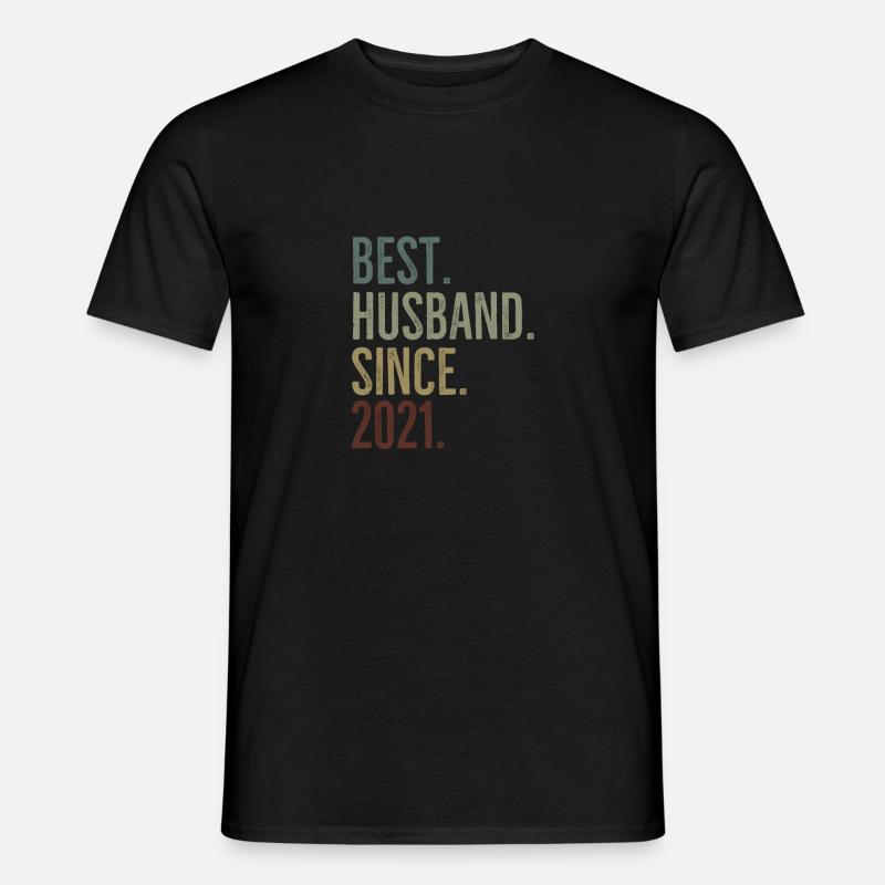 Bester Ehemann seit 2021 - Männer T-Shirt - Schwarz