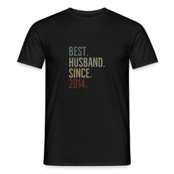 Bester Ehemann seit 2014 - Männer T-Shirt - Schwarz - Vorne - AI Model Male 178 light (178cm)