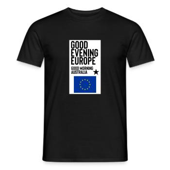 european Eurovision - Men's T-Shirt - black - Front - AI Model Male 178 light (178cm)