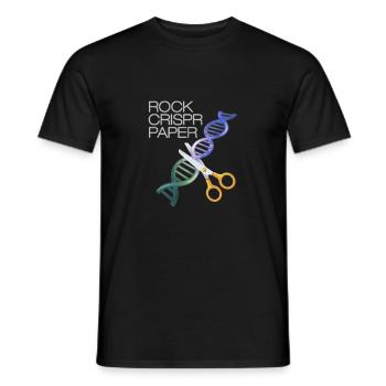 DNA Funny Rock Paper Crispr Genetische Wissenschaft Rennen - Männer T-Shirt - Schwarz - Vorne - AI Model Male 178 light (178cm)