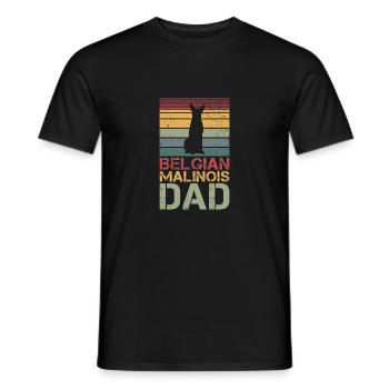 Belgian Malinois Dad Vintage - Men's T-Shirt - black - Front - AI Model Male 178 light (178cm)