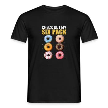 Check Out My Six Pack Donuts - Männer T-Shirt - Schwarz - Vorne - AI Model Male 178 light (178cm)