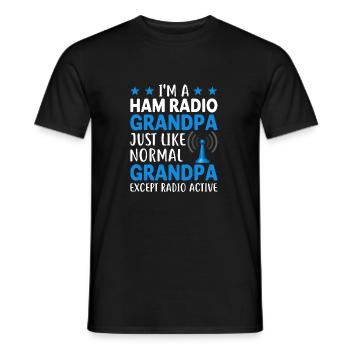 Je suis un grand-père Ham Radio Tout comme normal grand-père e - T-shirt homme - noir - Devant - AI Model Male 178 light (178cm)