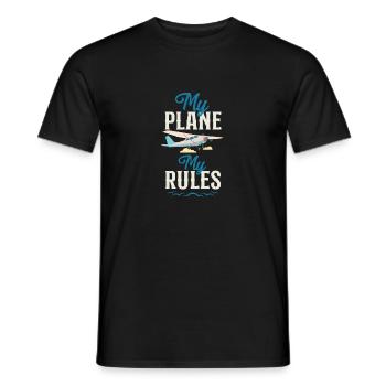 Pilote d’avion Vintage Mon avion Mon - T-shirt homme - noir - Devant - AI Model Male 178 light (178cm)