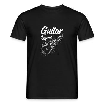 Guitar legend - Gitarre Legende - Men's T-Shirt - black - Front - AI Model Male 178 light (178cm)