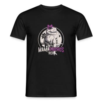 Mamasaurus Maman Dinosaure Cadeau Fête des Mères - T-shirt homme - noir - Devant - AI Model Male 178 light (178cm)
