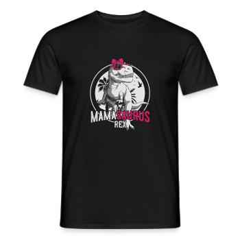 Mamasaurus Maman Dinosaure Cadeau Fête des Mères - T-shirt homme - noir - Devant - AI Model Male 178 light (178cm)