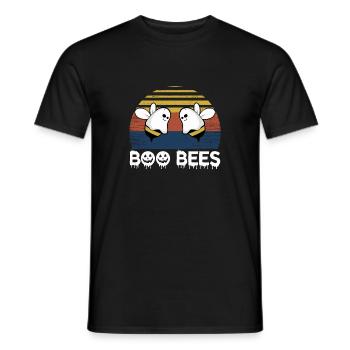 boo bees - Men's T-Shirt - black - Front - AI Model Male 178 light (178cm)