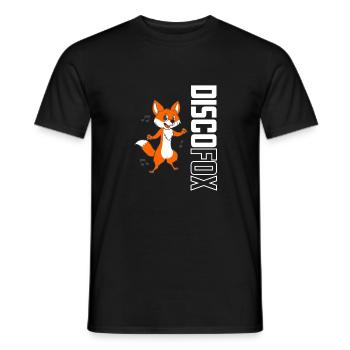 Disco fox - Men's T-Shirt - black - Front - AI Model Male 178 light (178cm)
