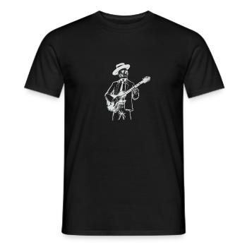 Guitare électrique Guitare électrique Guitariste Guitare - T-shirt homme - noir - Devant - AI Model Male 178 light (178cm)