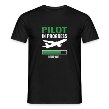 Airplane pilot lusitger saying gift cool - Men's T-Shirt - black - Front - AI Model Male 178 light (178cm)