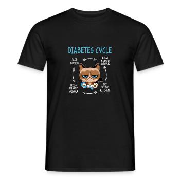 Cycle du diabète Sensibilisation au diabète Tenues pour chats - T-shirt homme - noir - Devant - AI Model Male 178 light (178cm)
