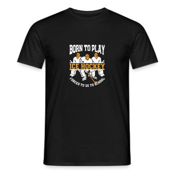 Wintersport Geboren, um Eishockey zu spielen - Männer T-Shirt - Schwarz - Vorne - AI Model Male 178 light (178cm)