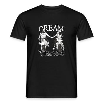 We are a dream team. Partner Tshirt Motorcycle - Men's T-Shirt - black - Front - AI Model Male 178 light (178cm)