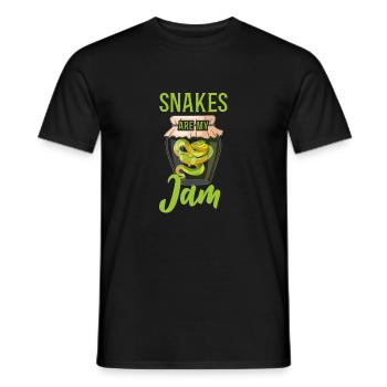 Serpent Serpent Serpent Les Serpents Sont Ma Confiture - T-shirt homme - noir - Devant - AI Model Male 178 light (178cm)