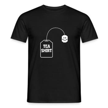 Tea Shirt Cute Beverage Tea Drinker - Men's T-Shirt - black - Front - AI Model Male 178 light (178cm)