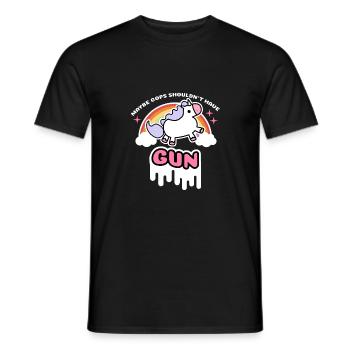Pro Gun Control Anti-Waffengewalt zum Schutz von Kindern - Männer T-Shirt - Schwarz - Vorne - AI Model Male 178 light (178cm)