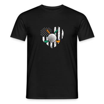 Irische amerikanische Flagge Golfspieler St. Paddy - Männer T-Shirt - Schwarz - Vorne - AI Model Male 178 light (178cm)
