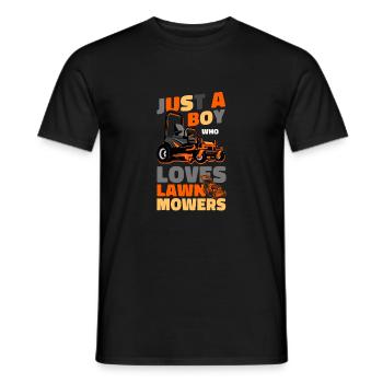 Lawn Mower Mowing Dad Father - Männer T-Shirt - Schwarz - Vorne - AI Model Male 178 light (178cm)