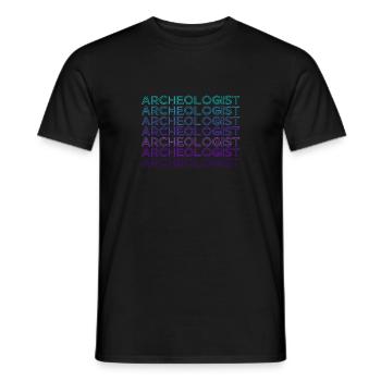 Archaeologist Archaeology Retro - Men's T-Shirt - black - Front - AI Model Male 178 light (178cm)