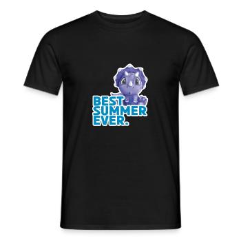 cute dinosaur the best summer - Men's T-Shirt - black - Front - AI Model Male 178 light (178cm)