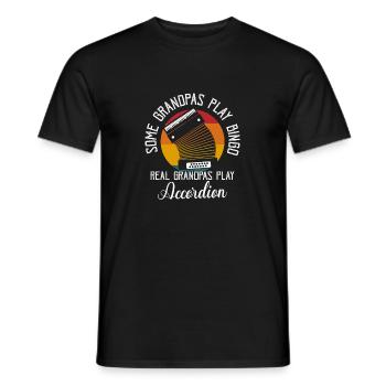 Grandpas Play Bingo Real Grandpas Play Accordion P - Männer T-Shirt - Schwarz - Vorne - AI Model Male 178 light (178cm)